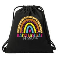 Happy Last Day of School Teacher Student Graduation Drawstring Bag