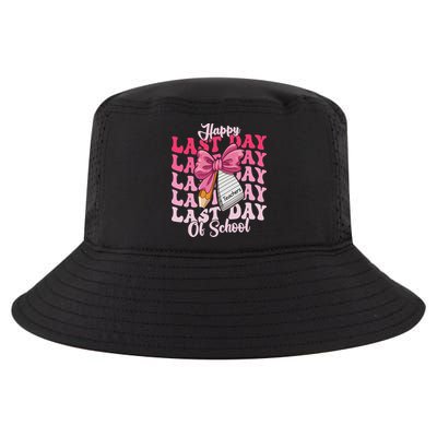 Happy Last Day Of School Coquette Bow Teachers Cool Comfort Performance Bucket Hat
