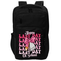 Happy Last Day Of School Coquette Bow Teachers Impact Tech Backpack