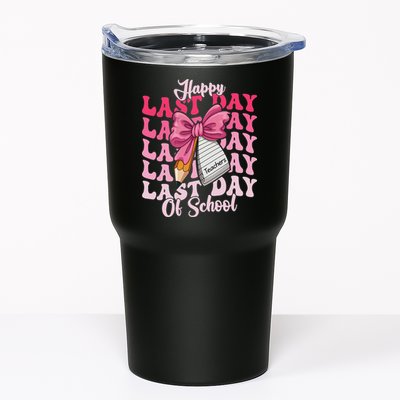 Happy Last Day Of School Coquette Bow Teachers Tumbler