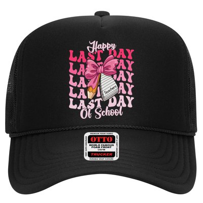 Happy Last Day Of School Coquette Bow Teachers Hat