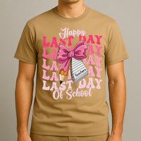 Happy Last Day Of School Coquette Bow Teachers T-Shirt