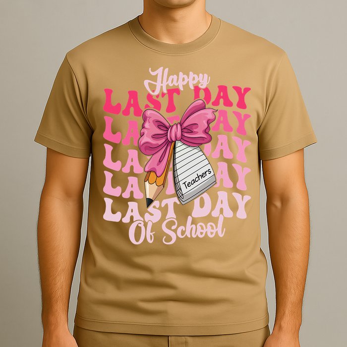 Happy Last Day Of School Coquette Bow Teachers T-Shirt