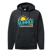 Happy Last Day Of School Hello Summer Teacher Student Performance Fleece Hoodie