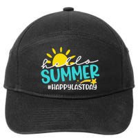 Happy Last Day Of School Hello Summer Teacher Student 7-Panel Snapback Hat