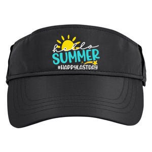 Happy Last Day Of School Hello Summer Teacher Student Adult Drive Performance Visor