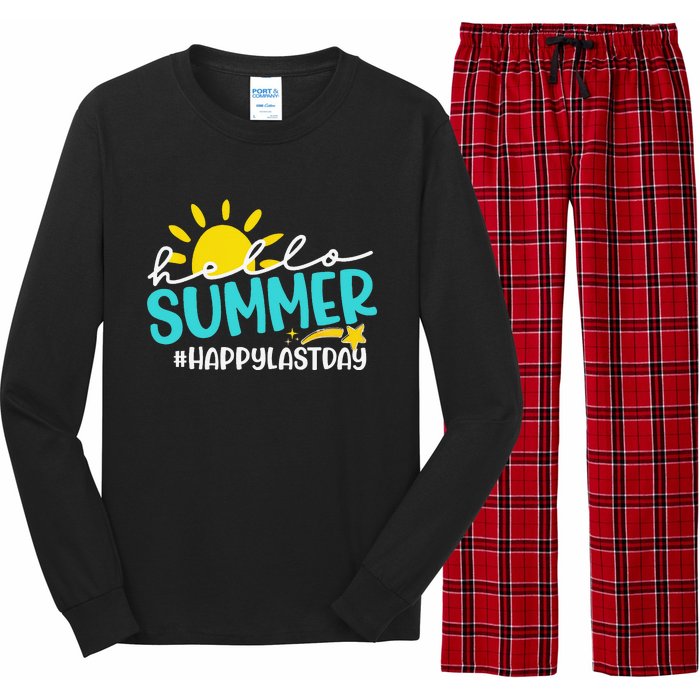 Happy Last Day Of School Hello Summer Teacher Student Long Sleeve Pajama Set