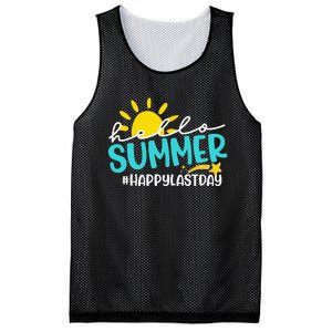 Happy Last Day Of School Hello Summer Teacher Student Mesh Reversible Basketball Jersey Tank