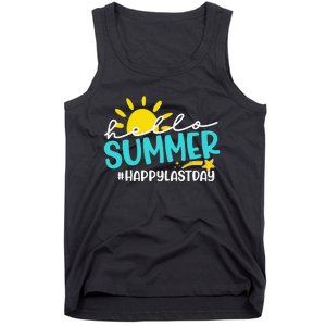 Happy Last Day Of School Hello Summer Teacher Student Tank Top