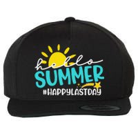 Happy Last Day Of School Hello Summer Teacher Student Wool Snapback Cap