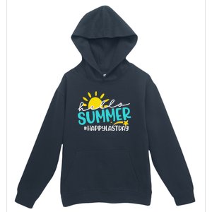 Happy Last Day Of School Hello Summer Teacher Student Urban Pullover Hoodie