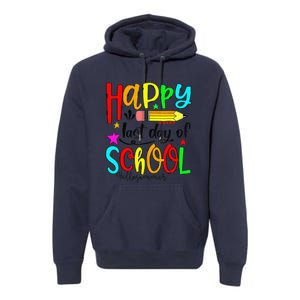 Happy Last Day Of Schools Hello Summer Teacher Student Gift Premium Hoodie