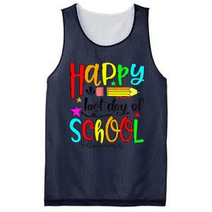 Happy Last Day Of Schools Hello Summer Teacher Student Gift Mesh Reversible Basketball Jersey Tank