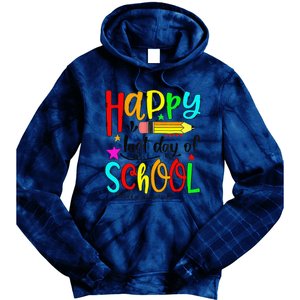 Happy Last Day Of Schools Hello Summer Teacher Student Gift Tie Dye Hoodie