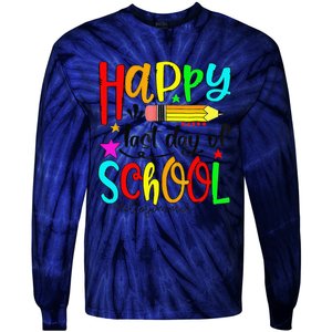 Happy Last Day Of Schools Hello Summer Teacher Student Gift Tie-Dye Long Sleeve Shirt