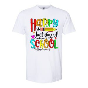 Happy Last Day Of Schools Hello Summer Teacher Student Gift Softstyle CVC T-Shirt