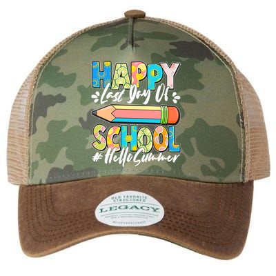 Happy Last Day Of School #Hello Summer Legacy Tie Dye Trucker Hat