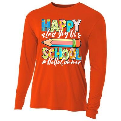 Happy Last Day Of School #Hello Summer Cooling Performance Long Sleeve Crew