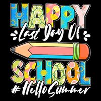 Happy Last Day Of School #Hello Summer Drawstring Bag