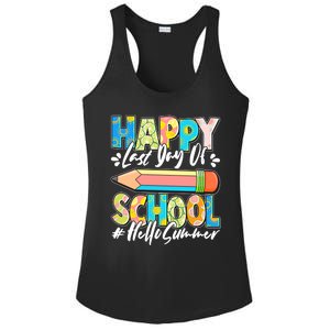 Happy Last Day Of School #Hello Summer Ladies PosiCharge Competitor Racerback Tank