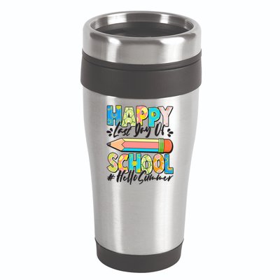 Happy Last Day Of School #Hello Summer 16oz Travel Tumbler