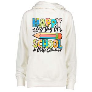 Happy Last Day Of School #Hello Summer Womens Funnel Neck Pullover Hood