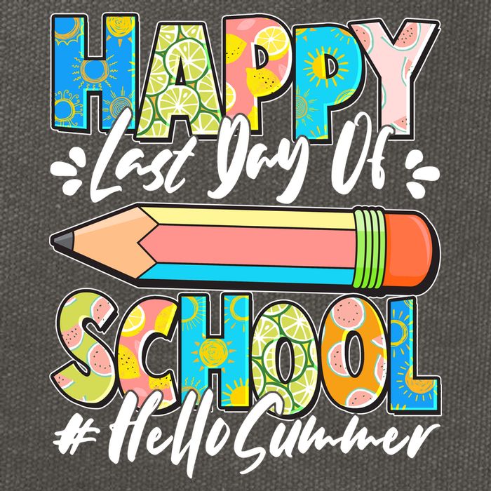 Happy Last Day Of School #Hello Summer Cotton Canvas Backpack