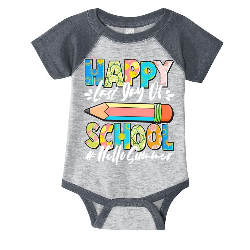 Happy Last Day Of School #Hello Summer Infant Baby Jersey Bodysuit