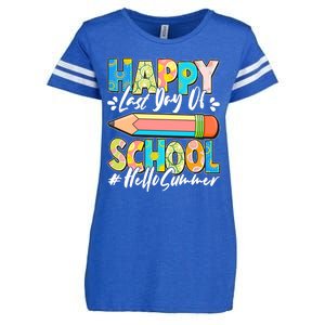 Happy Last Day Of School #Hello Summer Enza Ladies Jersey Football T-Shirt