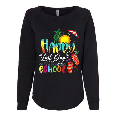 Happy Last Day Of School Teacher Student Graduation Summer Womens California Wash Sweatshirt