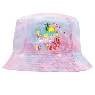 Happy Last Day Of School Teacher Student Graduation Summer Tie-Dyed Bucket Hat