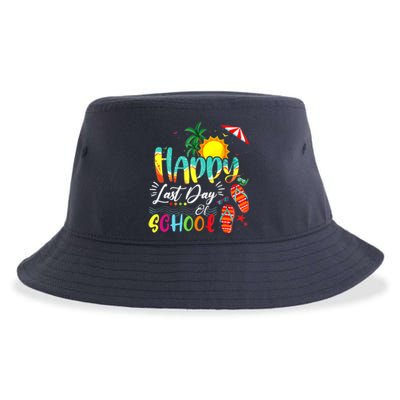 Happy Last Day Of School Teacher Student Graduation Summer Sustainable Bucket Hat