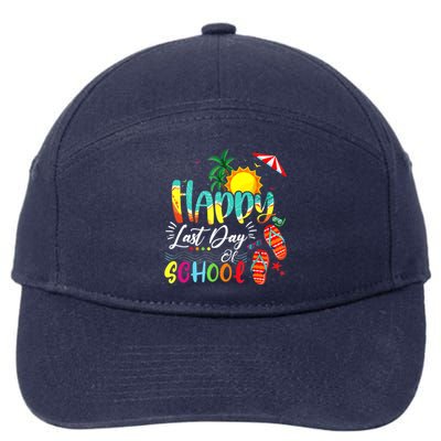 Happy Last Day Of School Teacher Student Graduation Summer 7-Panel Snapback Hat