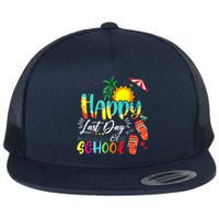 Happy Last Day Of School Teacher Student Graduation Summer Flat Bill Trucker Hat