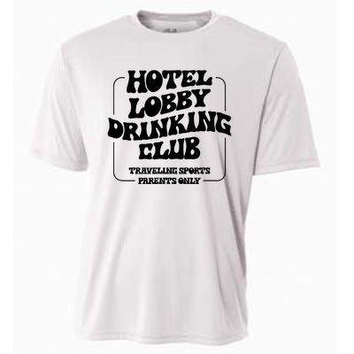 Hotel Lobby Drinking Club Traveling Tournament Parents Cooling Performance Crew T-Shirt