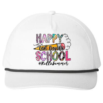 Happy Last Day Of Schools Hello Summer Teacher Student Snapback Five-Panel Rope Hat