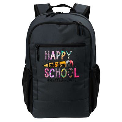 Happy Last Day Of Schools Hello Summer Teacher Student Daily Commute Backpack