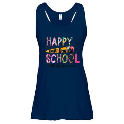 Happy Last Day Of Schools Hello Summer Teacher Student Ladies Essential Flowy Tank