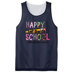 Happy Last Day Of Schools Hello Summer Teacher Student Mesh Reversible Basketball Jersey Tank