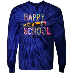 Happy Last Day Of Schools Hello Summer Teacher Student Tie-Dye Long Sleeve Shirt