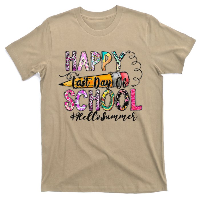 Happy Last Day Of Schools Hello Summer Teacher Student T-Shirt