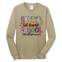 Happy Last Day Of Schools Hello Summer Teacher Student Tall Long Sleeve T-Shirt