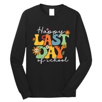 Happy Last Day Of School Graduation Groovy Teacher Student Long Sleeve Shirt