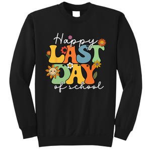 Happy Last Day Of School Graduation Groovy Teacher Student Sweatshirt