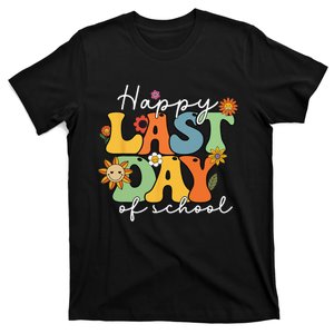 Happy Last Day Of School Graduation Groovy Teacher Student T-Shirt