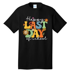 Happy Last Day Of School Graduation Groovy Teacher Student Tall T-Shirt