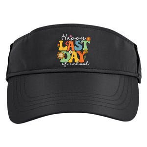 Happy Last Day Of School Graduation Groovy Teacher Student Adult Drive Performance Visor