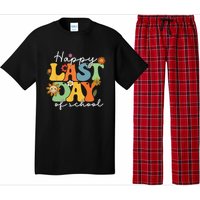 Happy Last Day Of School Graduation Groovy Teacher Student Pajama Set