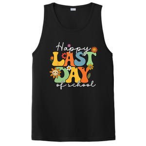 Happy Last Day Of School Graduation Groovy Teacher Student PosiCharge Competitor Tank