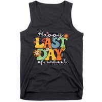 Happy Last Day Of School Graduation Groovy Teacher Student Tank Top